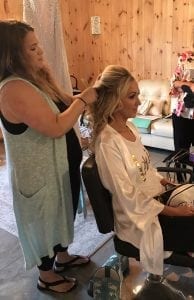 Hair & Makeup in the Bride's Room - Country Lane Lodge