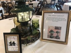 Family Mementoes used for decorations at Country Lane Lodge near Des Moines, Iowa