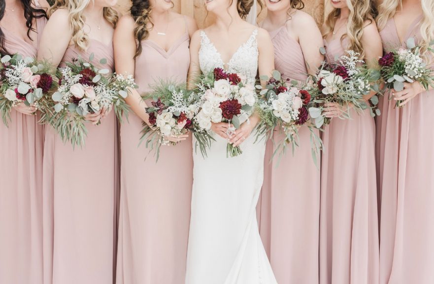 pastel bridesmaids