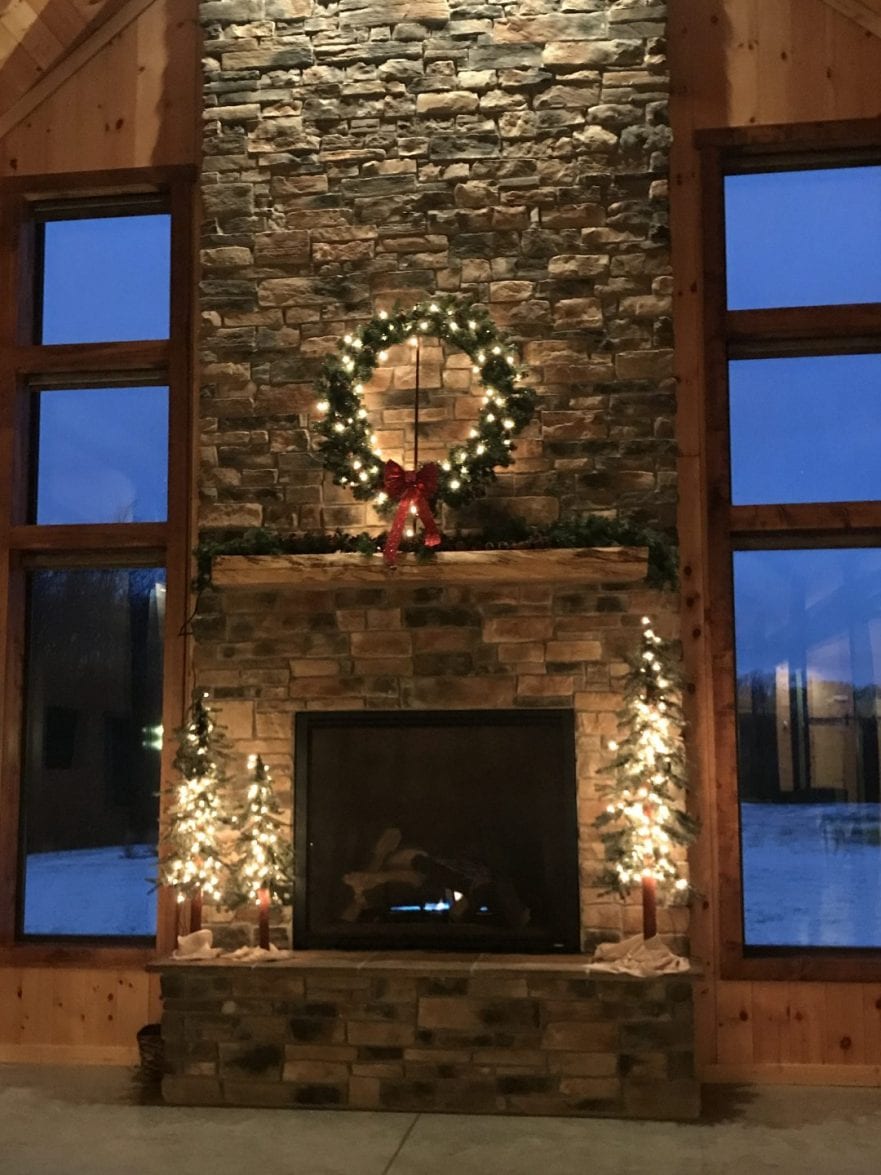 Warm Fireplace at Christmas